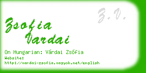 zsofia vardai business card
